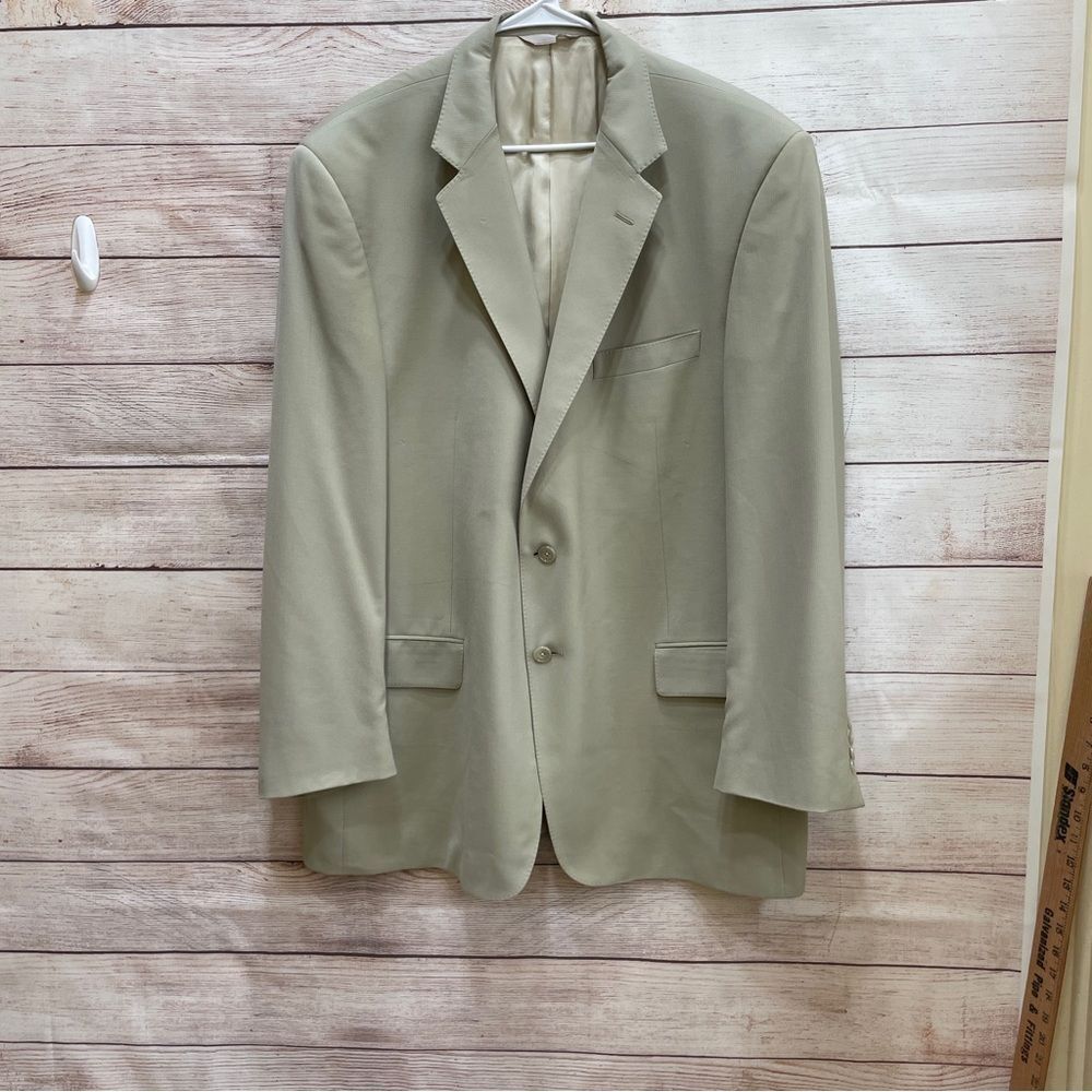 VINTAGE TALLIA UOMO FOR NORDSTROM SUPER‎ 100 100% WOOL BLAZER IN CREAM
